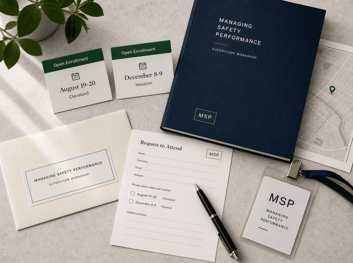 Open enrollment request materials for Managing Safety Performance